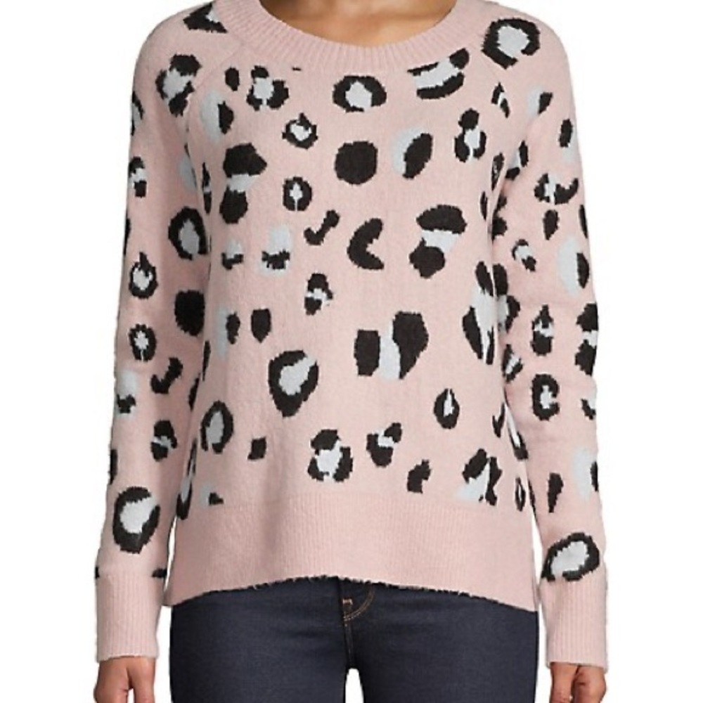 Design Lab Leopard Crop Sweater
